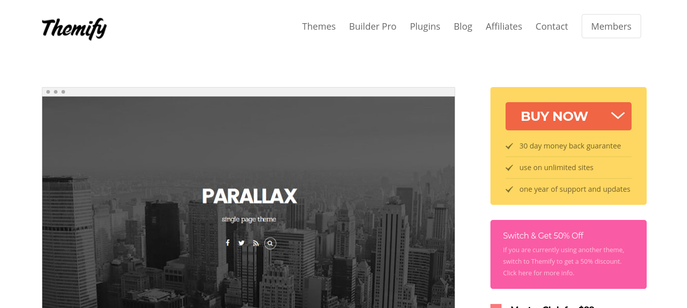 parallax wordpress theme