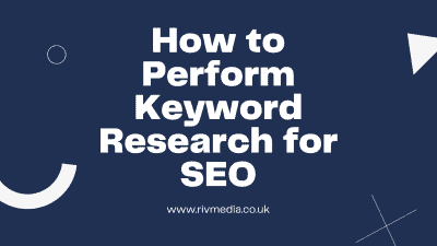 How to perform keyword research for seo