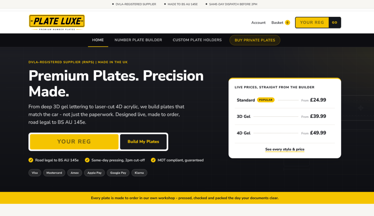 Number plate maker