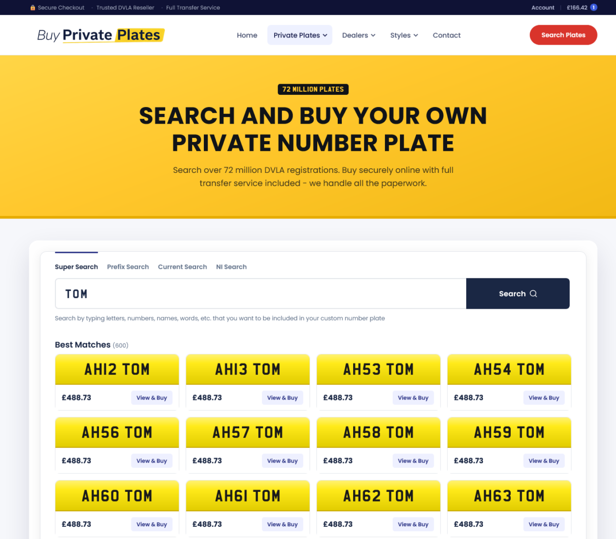 Buy private number plates